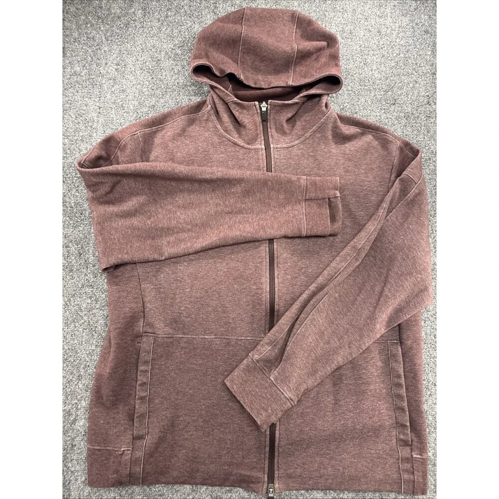 Nike Yoga Dri-FIT Full Zip Hoodie Men’s L Dark Beetroot CU6260-203